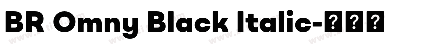 BR Omny Black Italic字体转换